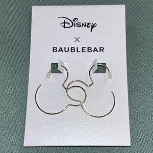 Disney x BaubleBar NWT Mickey Hold Wire Hoops Earrings - NWT - Classic Mickey